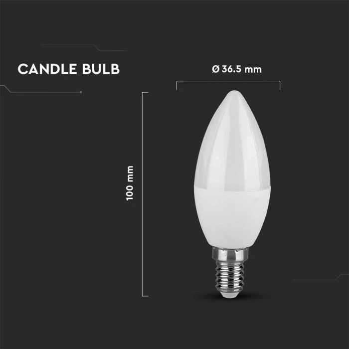 lampadina led e14 v-tac vt-268-n-n candela 6,5w 4000k - dettaglio 2