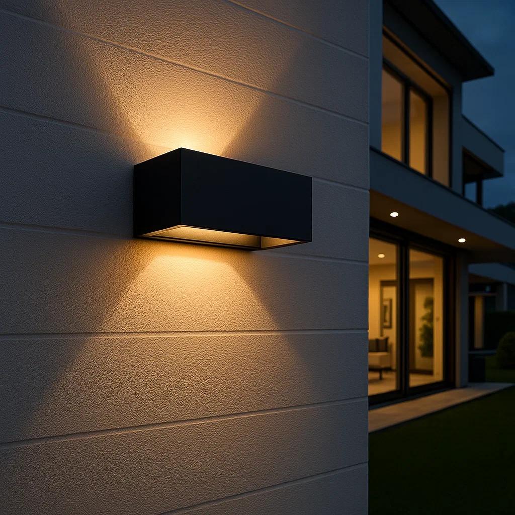 applique da esterno universo es30-n led 24w doppio fascio regolabile nera