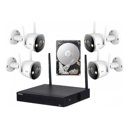 kit videosorveglianza wifi imou nvr1104hs-w-s2 con 4 telecamere bullet 2 mp e hdd 1 tb