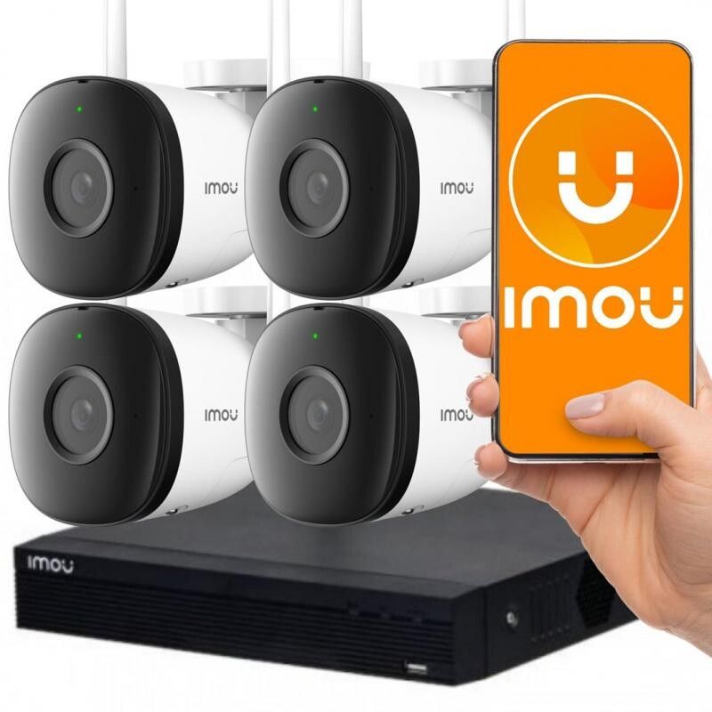 kit videosorveglianza wifi imou nvr1104hs-w-s2 con 4 telecamere bullet 2 mp e hdd 1 tb - dettaglio 2
