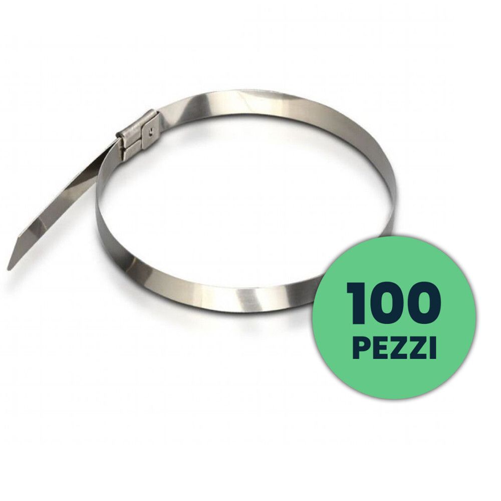 fascetta per cavi v-tac sku 11188 in acciaio inox 304 4,6 x 200 mm