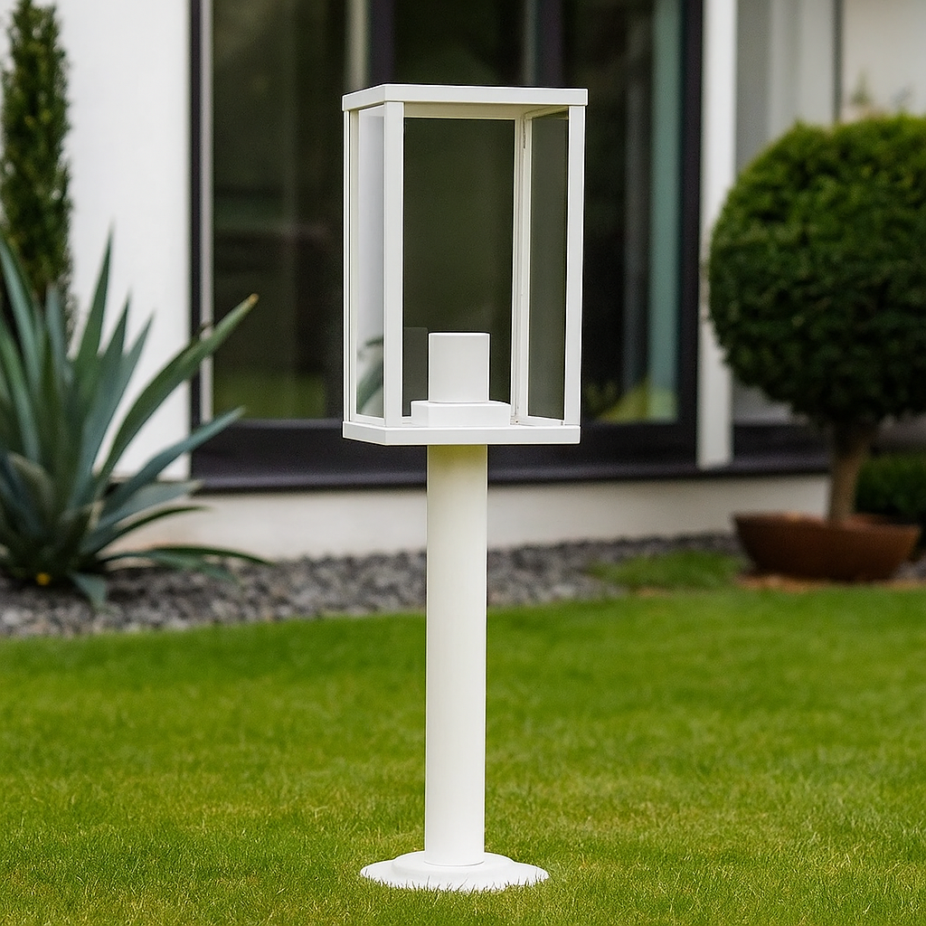 paletto giardino universo dionisio 518pa-h480-b e27 bianco ip44