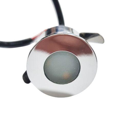 faretto led calpestabile da incasso vivalamp fe57-12v-1w 12v ip65 silver