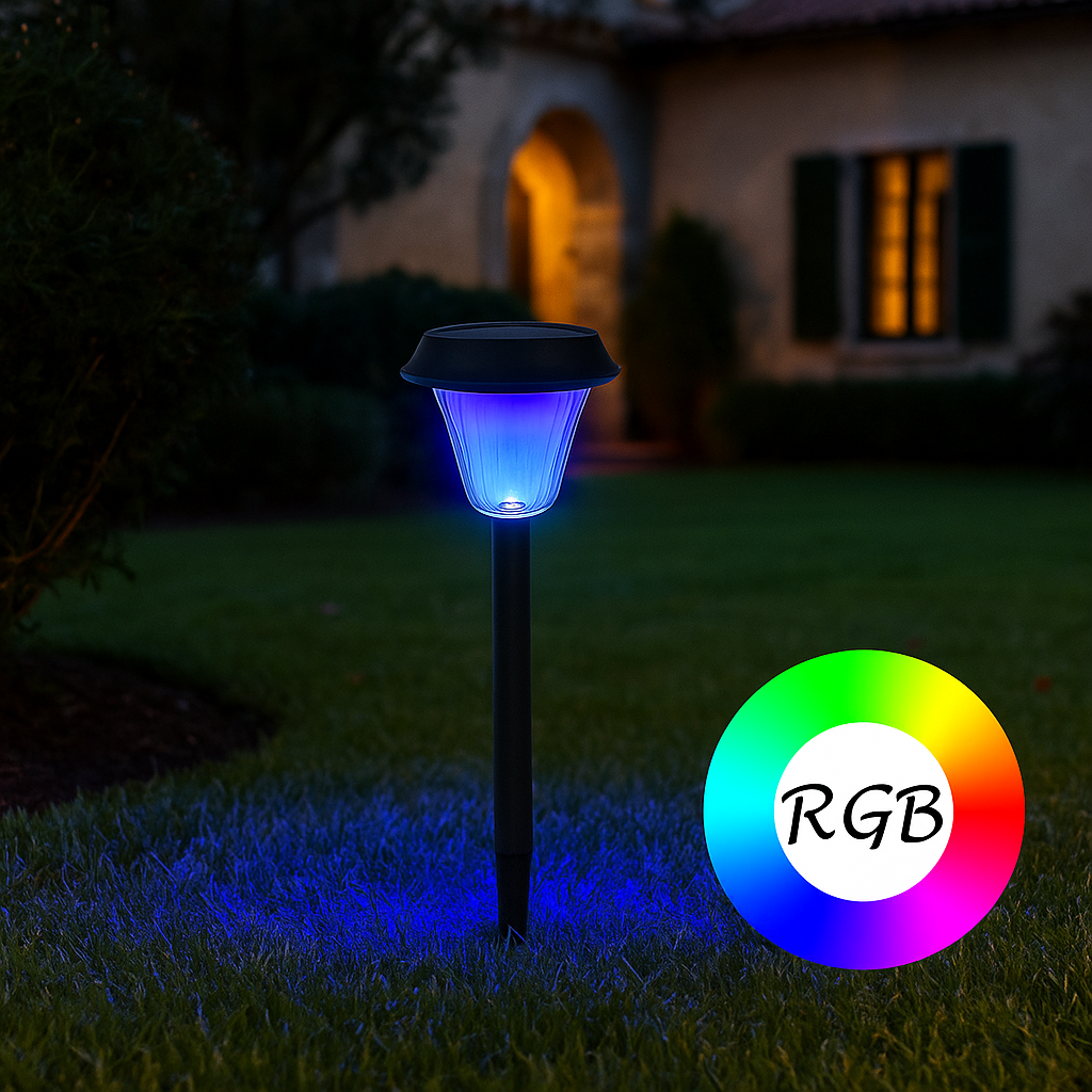 picchetto solare universo zq-fy-t26 rgb e 3000k con sensore crepuscolare