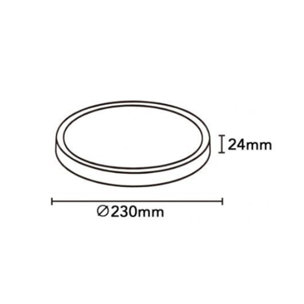 plafoniera led slim universo 3 color lv230-n3c 18w nera cct - dettaglio 3