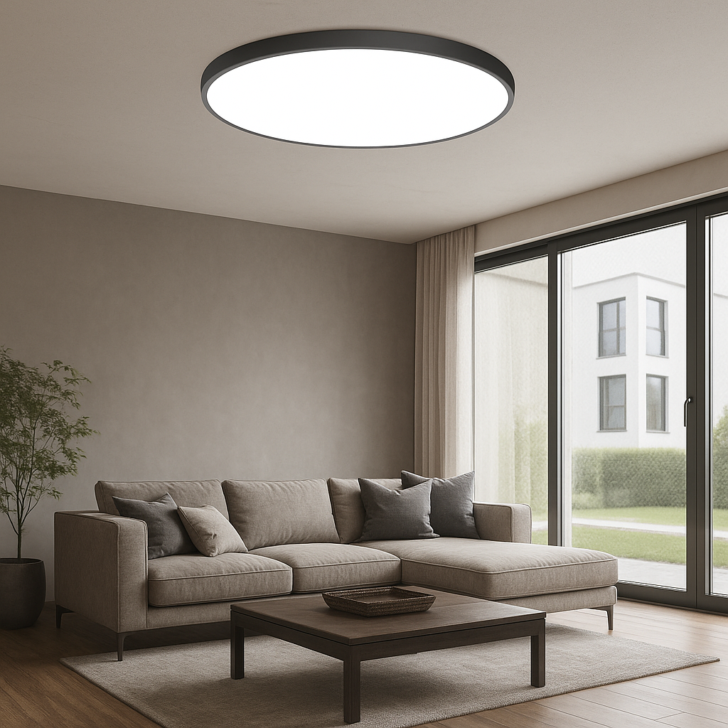 plafoniera led slim universo 3 color lv480-n3c nera cct 36w