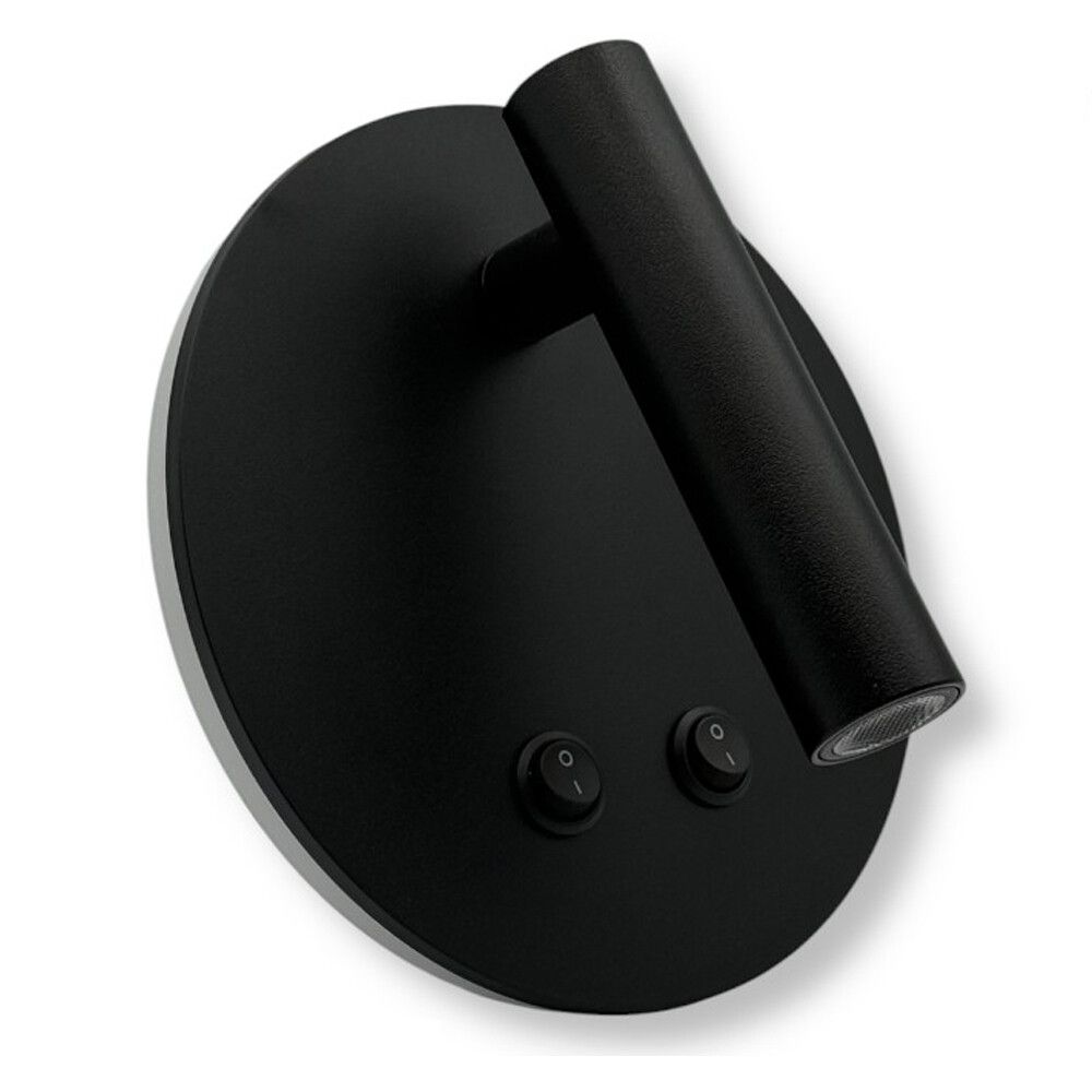 applique led universo mr-01-nc nera orientabile 8w 3000k - dettaglio 2