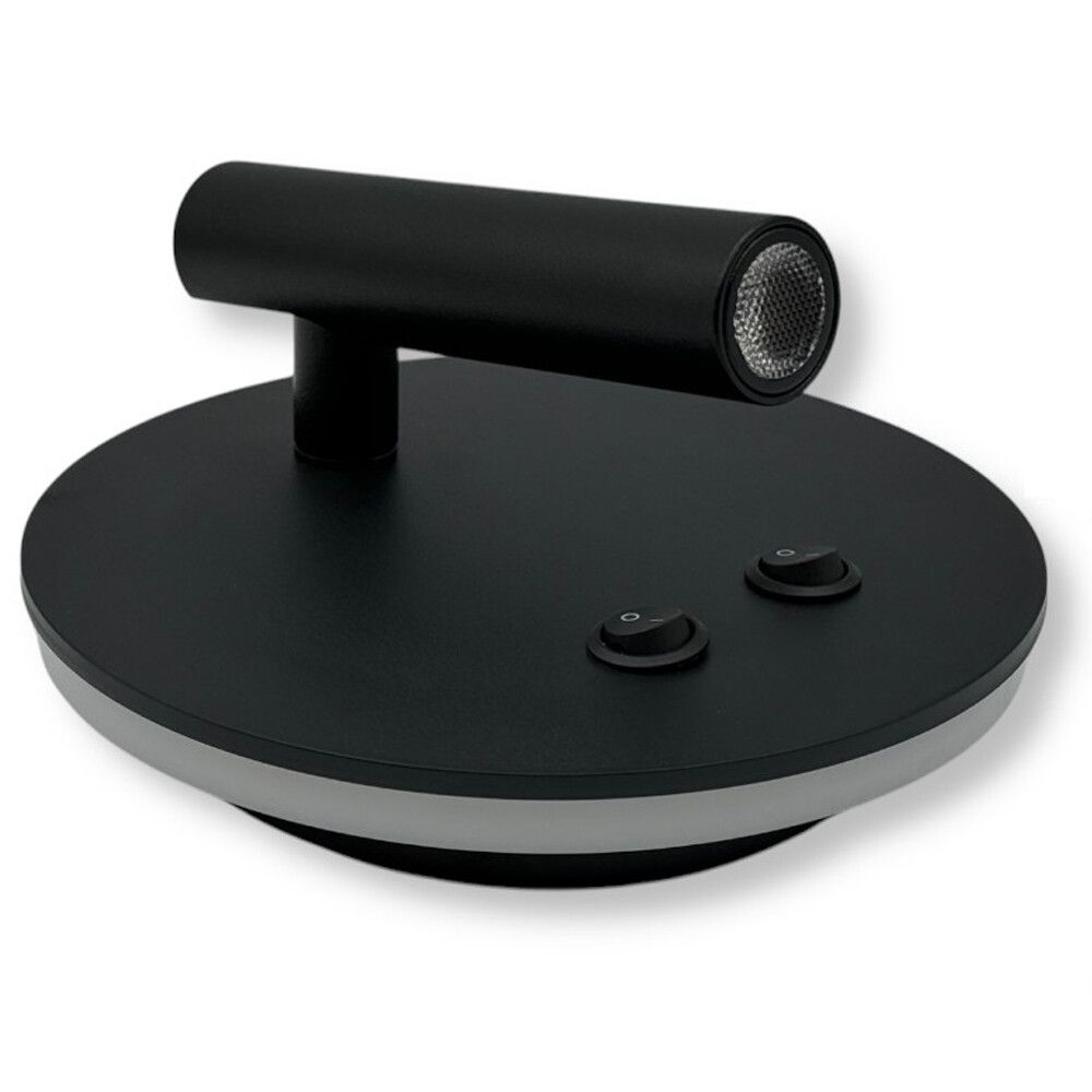 applique led universo mr-01-nc nera orientabile 8w 3000k - dettaglio 3