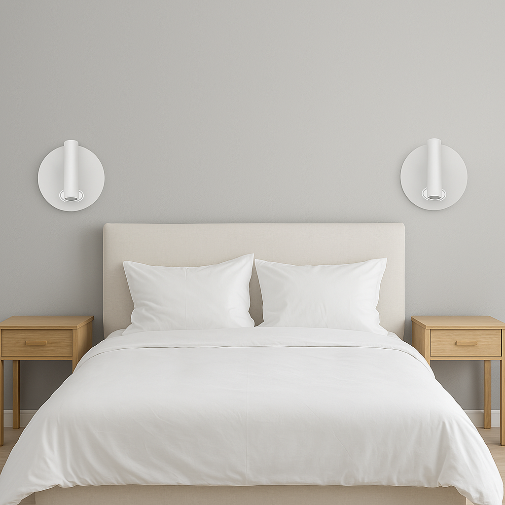 applique led universo mr-01-bc bianca orientabile 8w 3000k