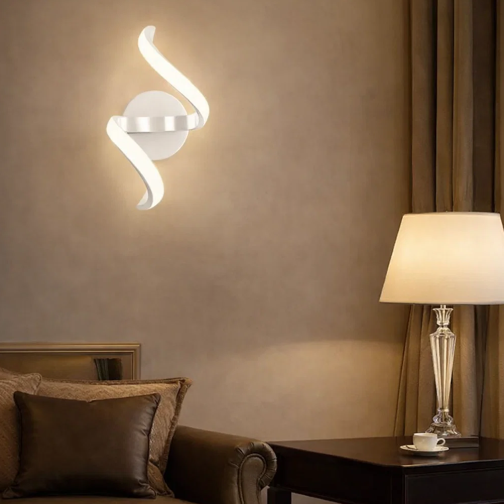 applique led da interno universo e58-b3c 9w spirale 3 tonalità