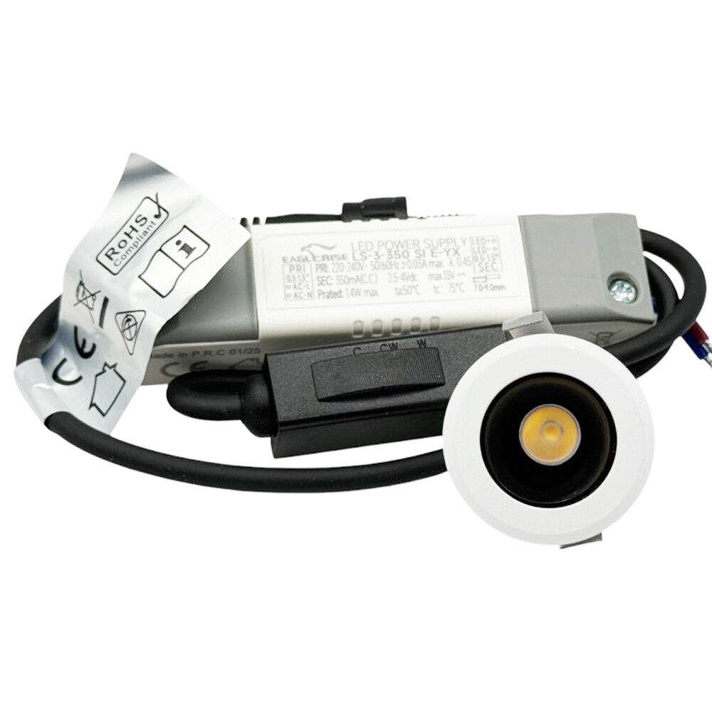 faretto led da incasso universo 3 color tsd009-25-3c 3 w cct