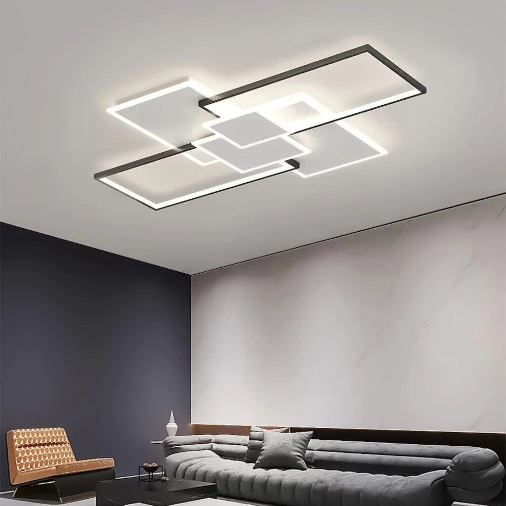 plafoniera led moderna universo 3 color c67-3cc 83w bianca e nera cct - dettaglio 2