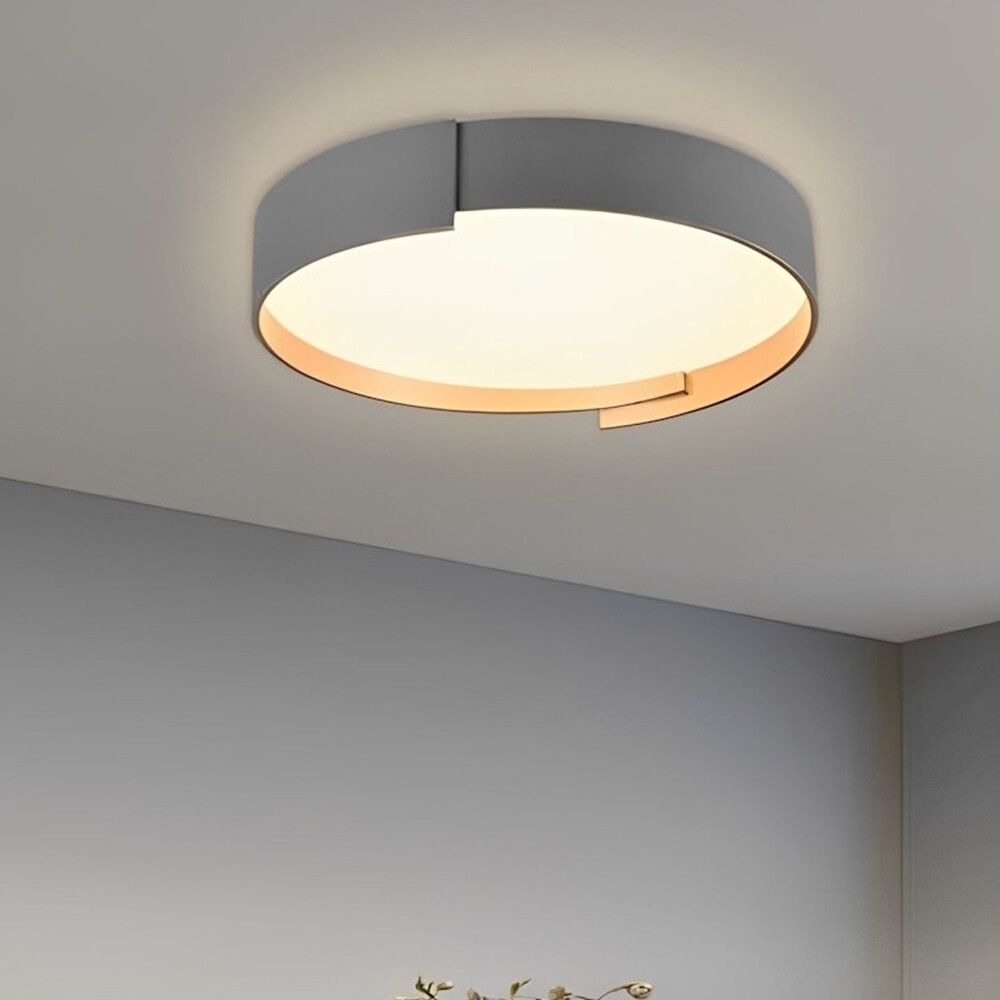 plafoniera led universo c49-g 46w grigio e oro