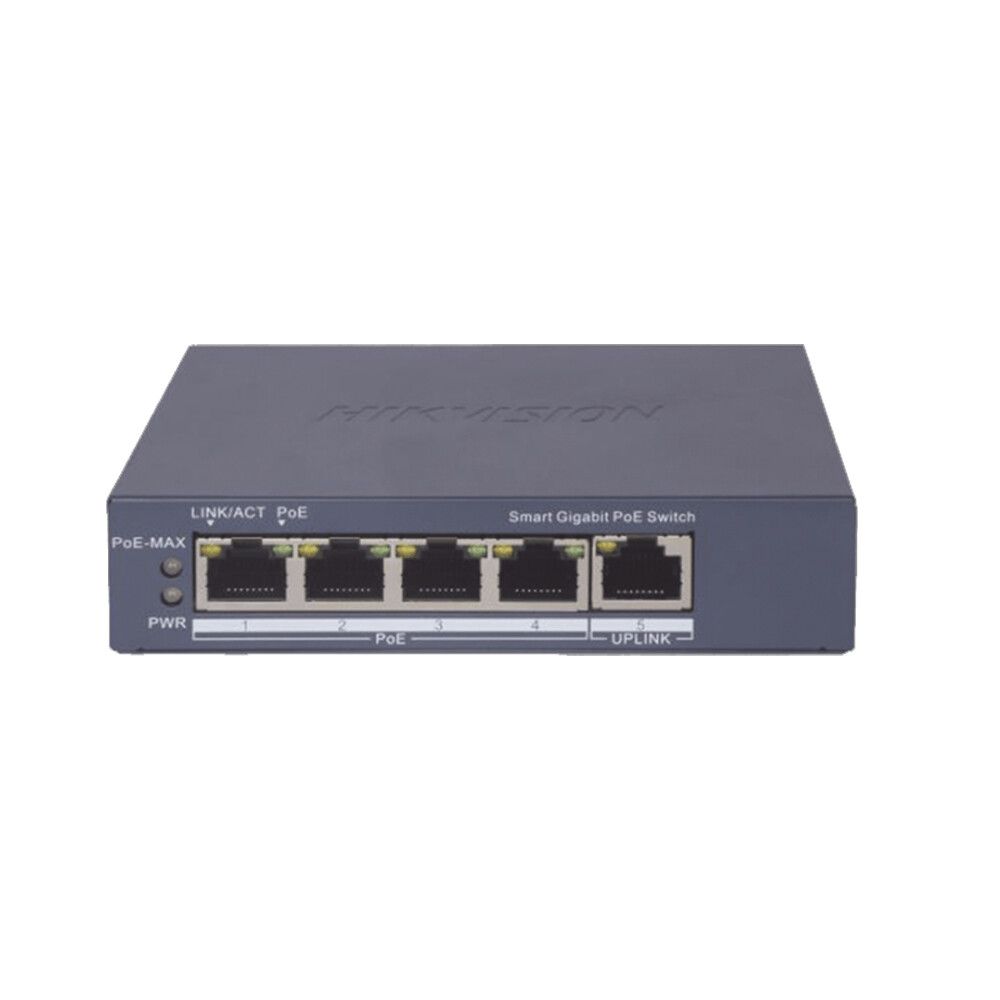 switch poe gigabit hikvision ds-3e1505p-ei 5 porte 60 w