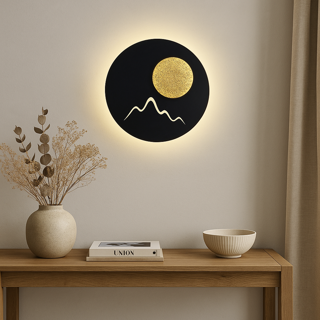 applique led universo 3 color e48-n3c sole e montagne 16 w nero