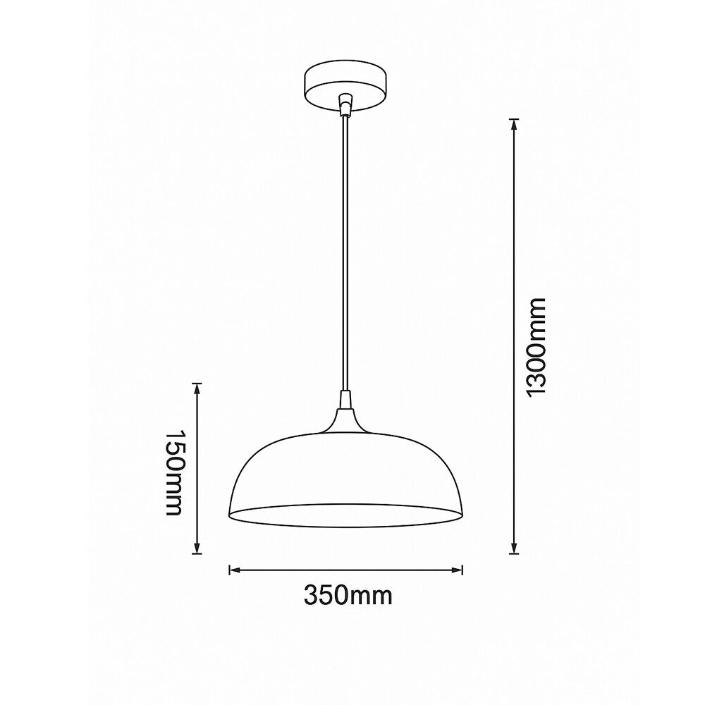 lampadario a sospensione universo b90-n nero oro e27 diametro 35 cm - dettaglio 3