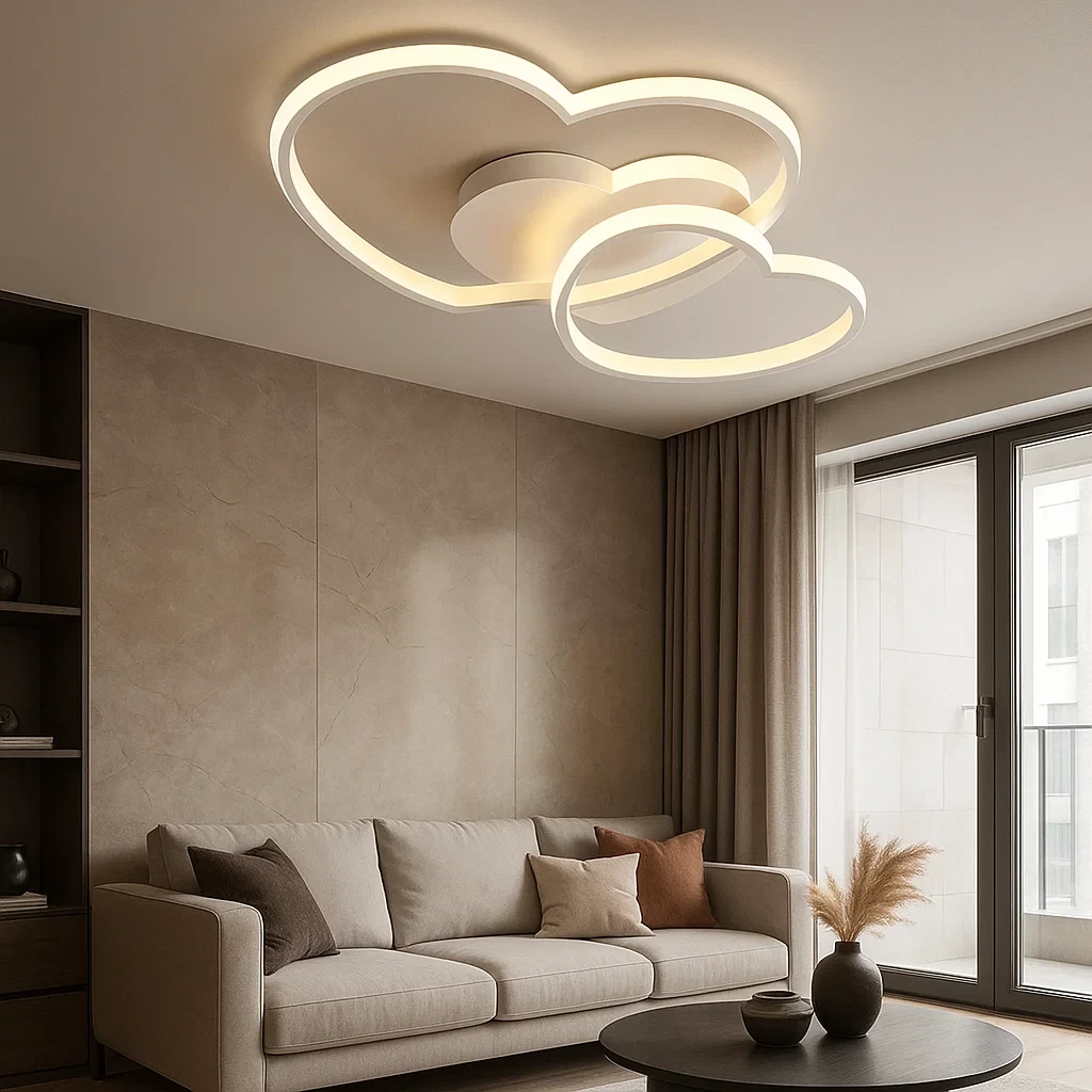 plafoniera led doppio cuore universo 3 color pn-05b3c luce cct