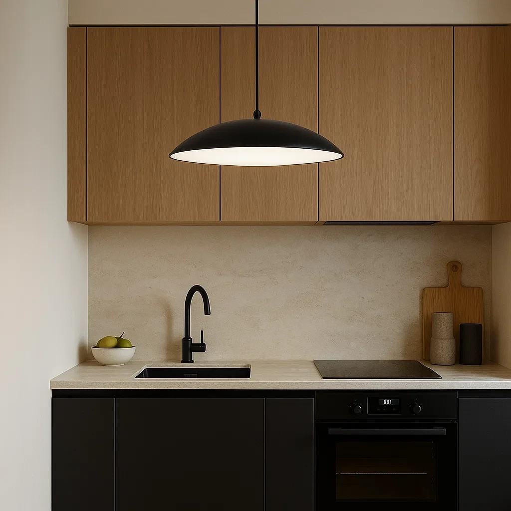 lampadario led nero universo 3 color b81-n3c con telecomando
