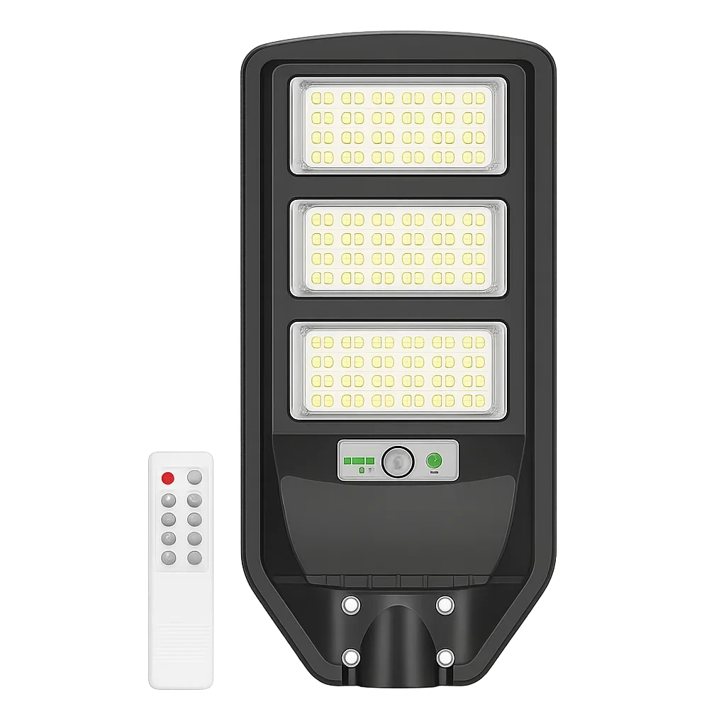 lampione stradale solare universo j02-220w-f con sensore pir ip65