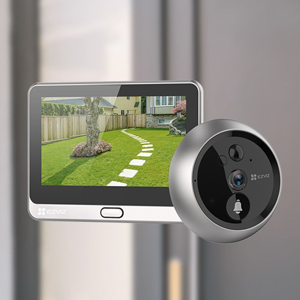 video spioncino senza fili ezviz dp2 1080p con monitor touch da 4,3 pollici