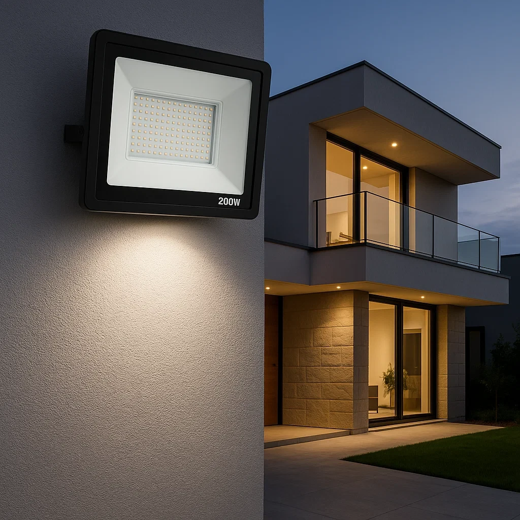 faro led da esterno modee a2 slim 200w 6000k 18000 lm