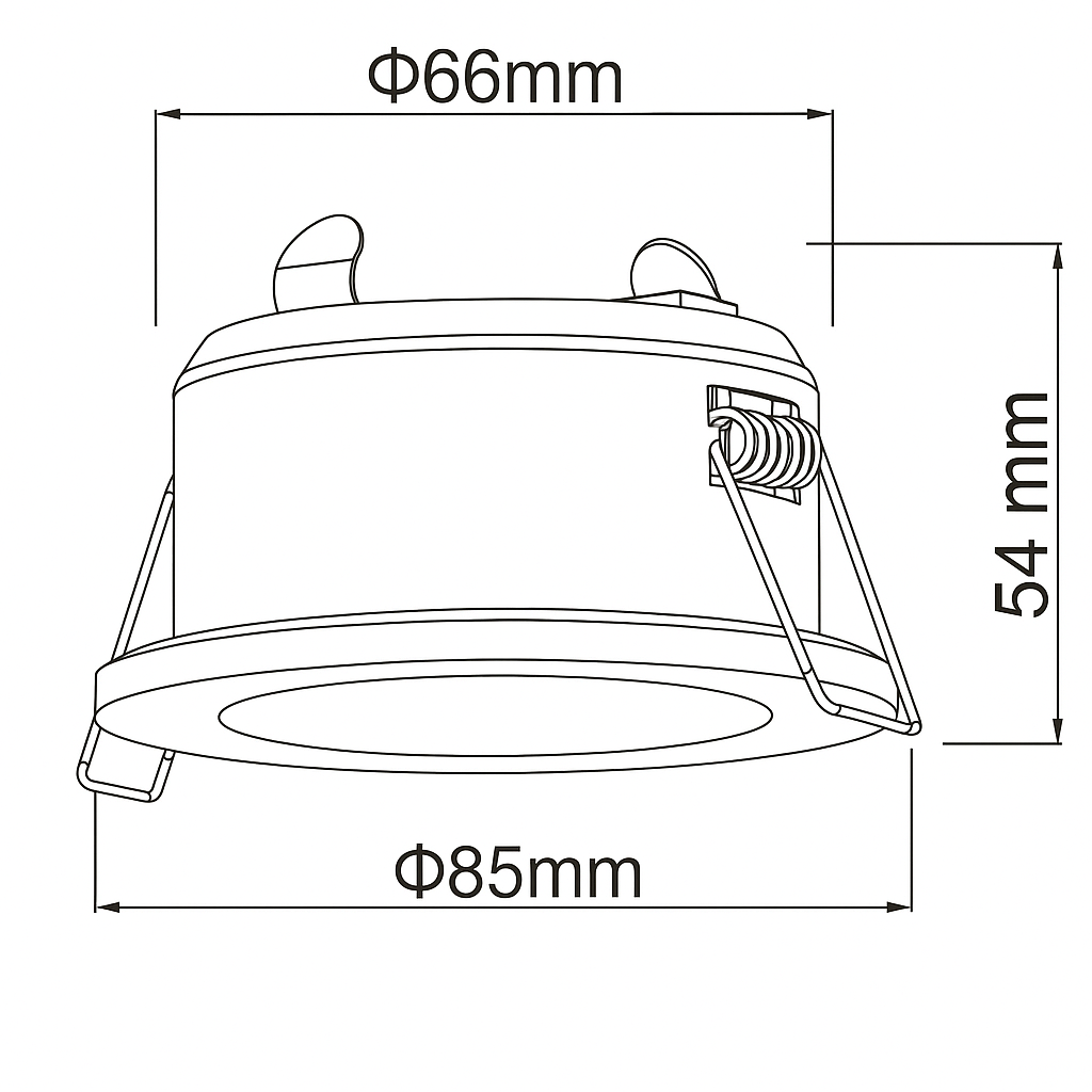 porta faretto da incasso universo p39-gu10-b bianco ip44 - dettaglio 2