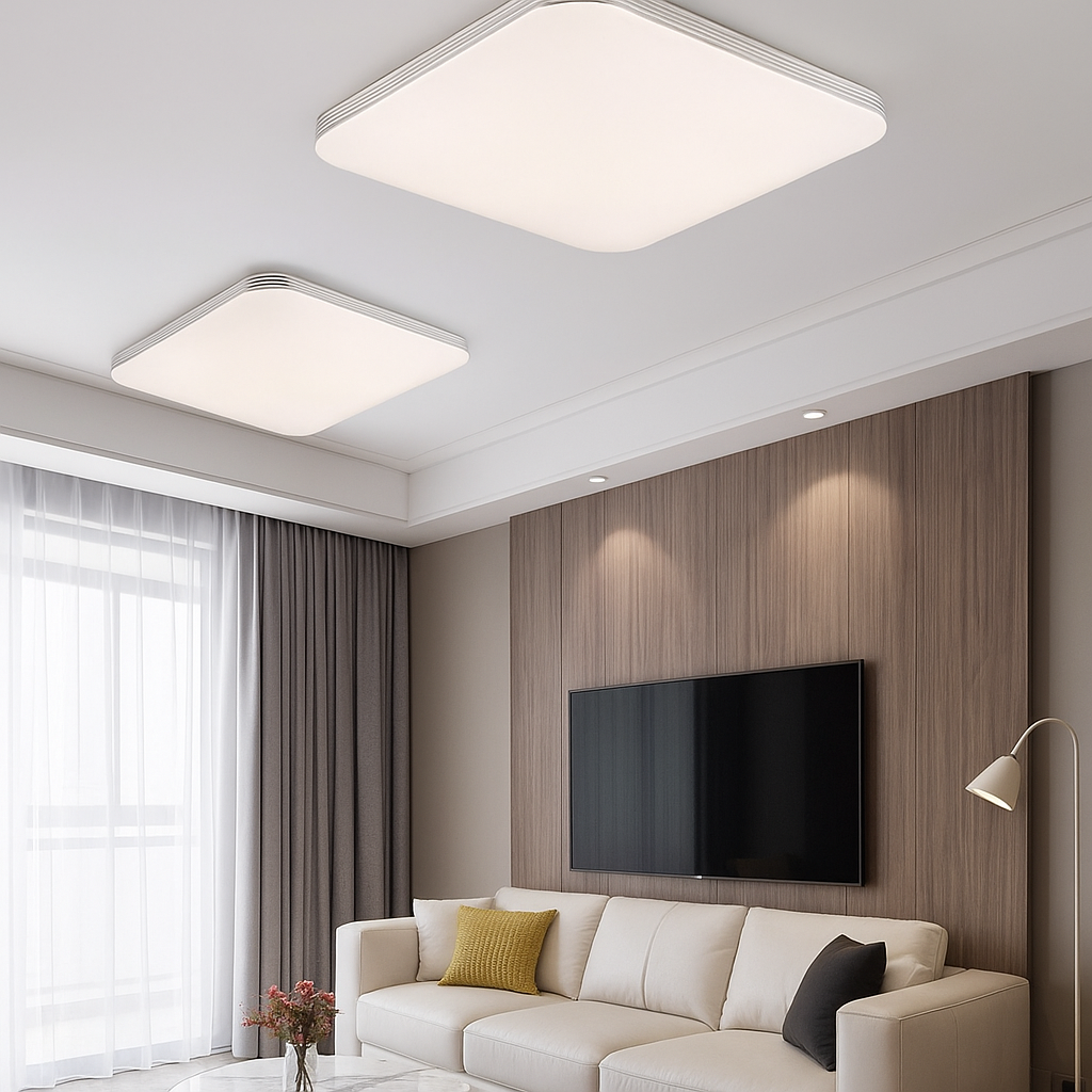 plafoniera led universo 3 color c63-g-3c 24w quadrata 3 tonalità - dettaglio 2