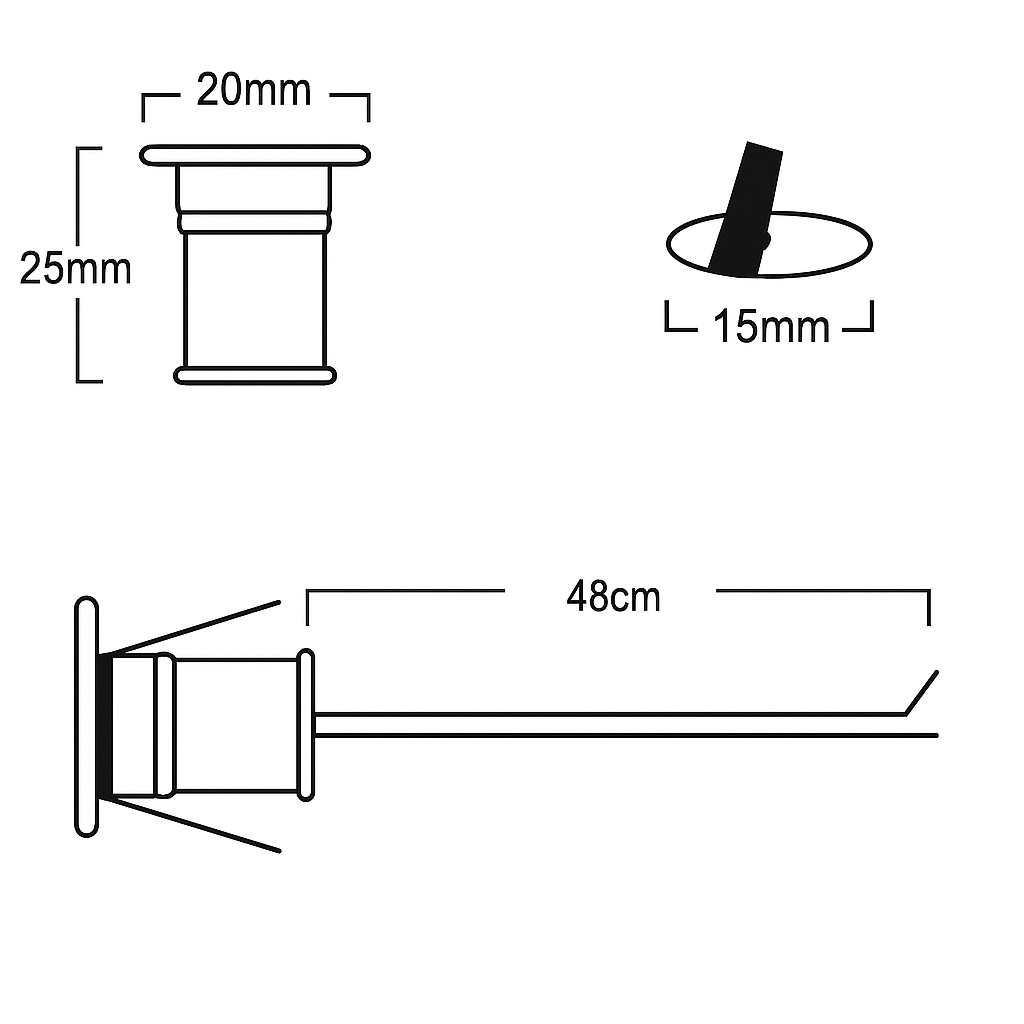 faretto led da incasso universo 12v-1w-b 1w ip65 - dettaglio 2