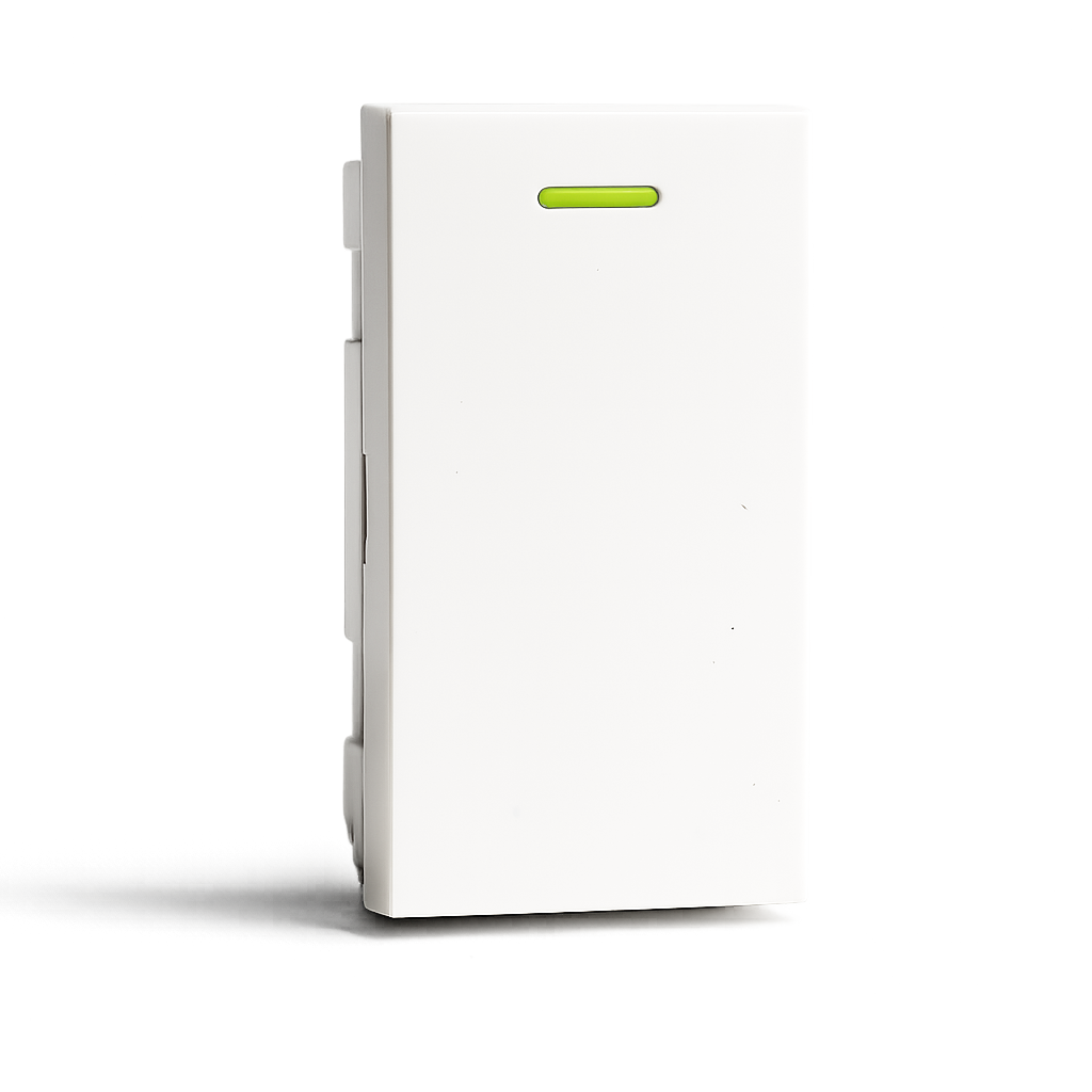 invertitore atm domotic tera-c-07 serie ginevra 1 modulo bianco con spia fosforescente