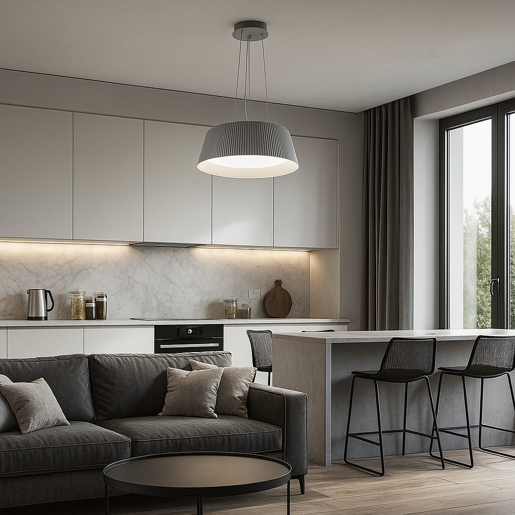 lampadario led universo 3 color b83-g3c 36w cct grigio - dettaglio 2