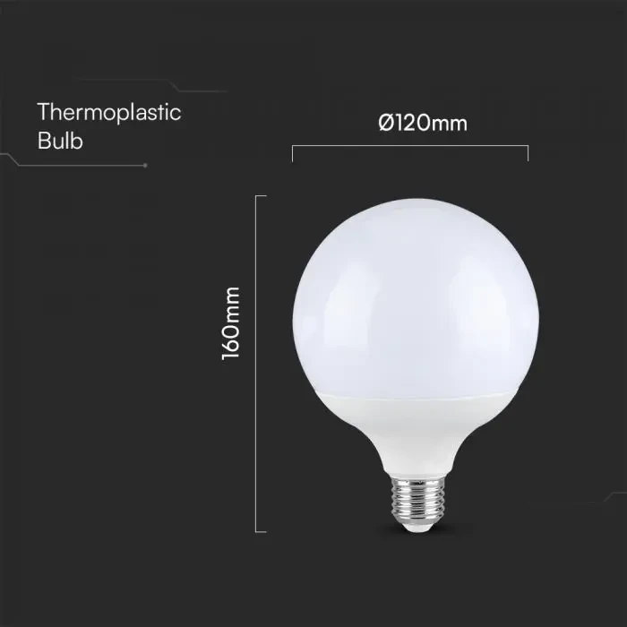 lampadina led e27 v-tac vt-242-n 22w g120 luce calda 3000k - dettaglio 2