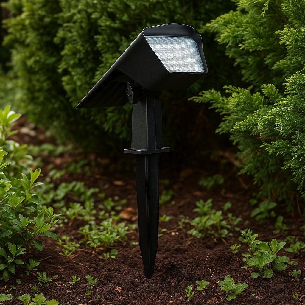 faretto solare led vtac 3 colori vt-10183 1,3w cct ip65 nero