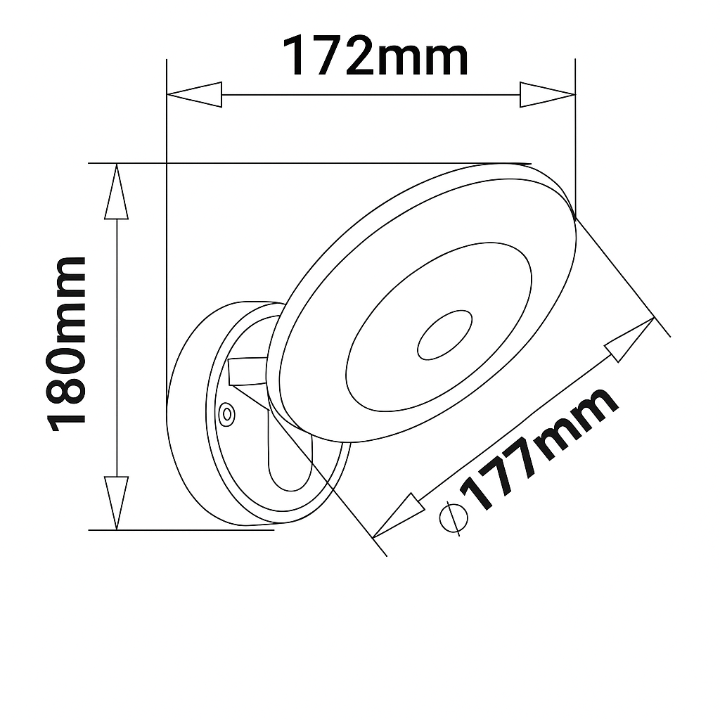 applique led da esterno universo 3 color esa-02b3c 10w cct ip54 - dettaglio 2
