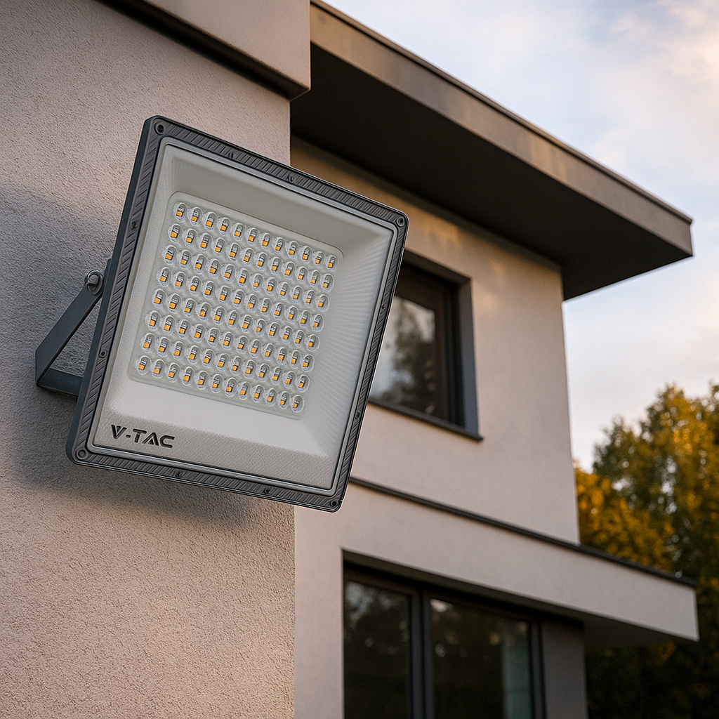faro led vtac 3 colori vt-44100cct 100w cct 3in1 ip65