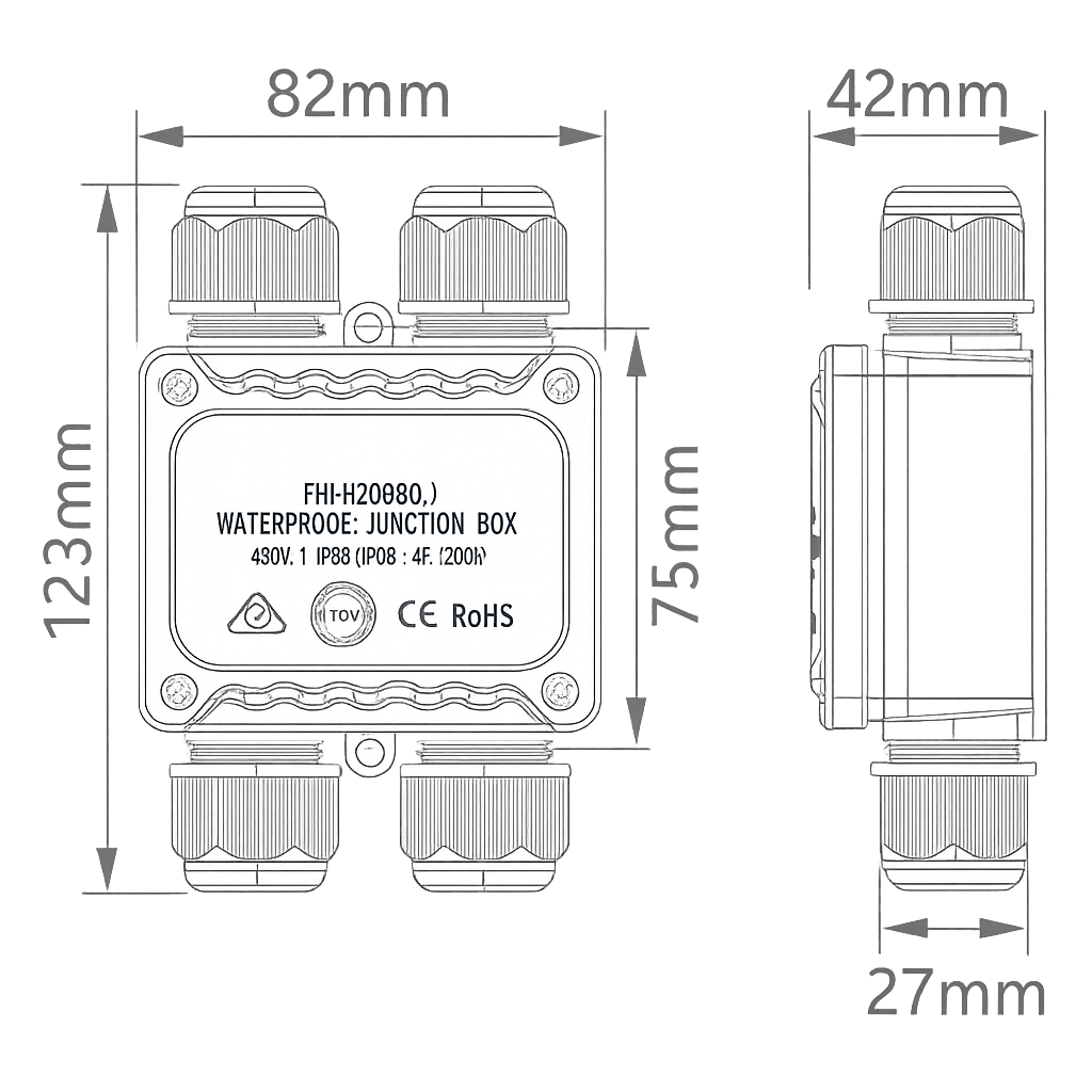 connettore ip68 2+2 universo ew-4t per giunzioni elettriche stagne - dettaglio 3