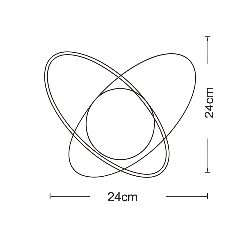 applique da interno universo aq58 g9 nero e oro 24 cm - dettaglio 2