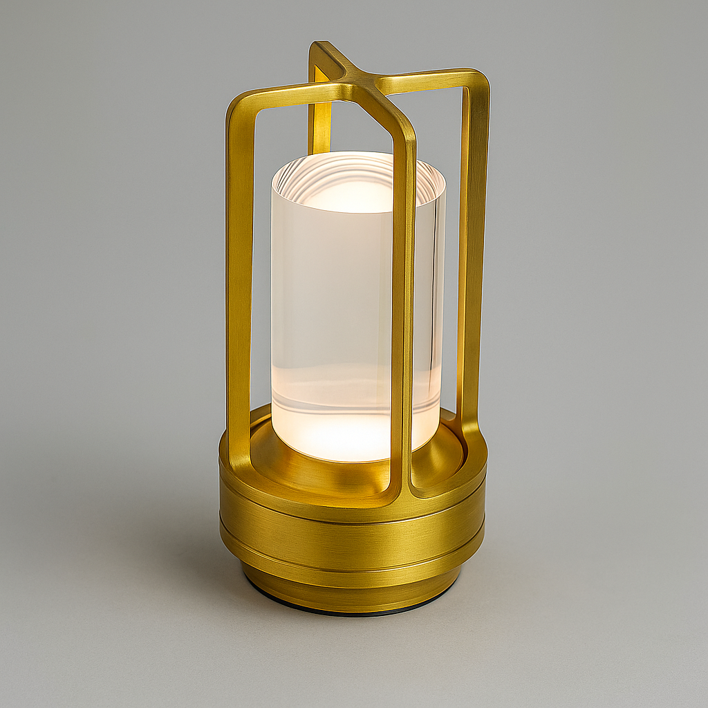 lampada da tavolo led ricaricabile universo 3 color d37-3c oro 3w cct touch - dettaglio 2