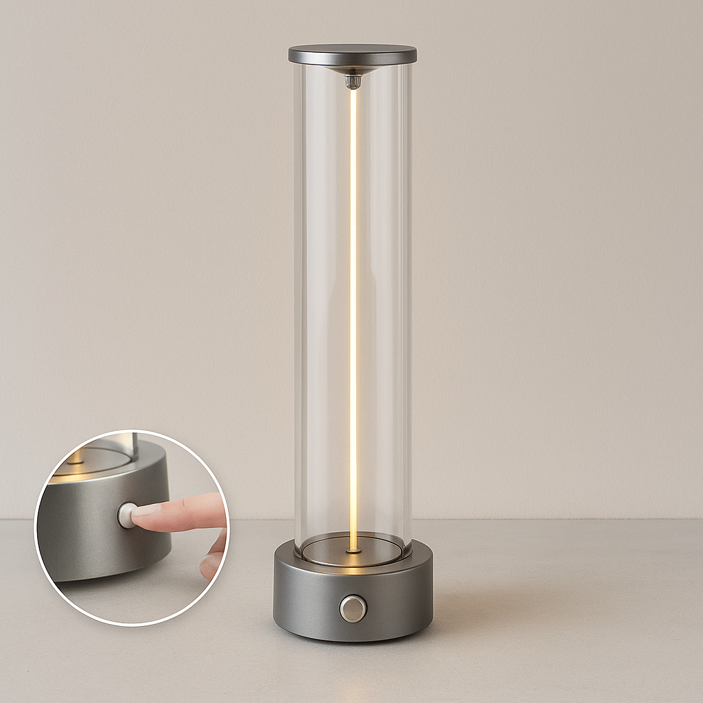 lampada da tavolo led ricaricabile universo d39-g3c 3w grigio antracite - dettaglio 2