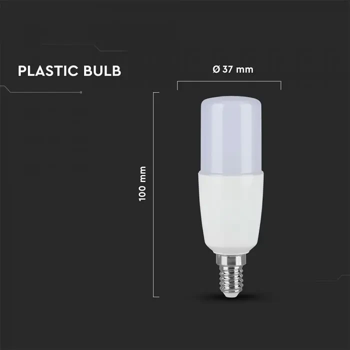 lampadina led e14 v-tac vt-237 7,5w t37 3000k - dettaglio 2