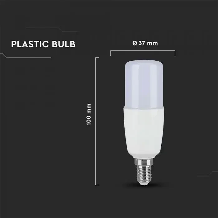 lampadina led v-tac e14 7,5w t37 6500k luce fredda - dettaglio 2