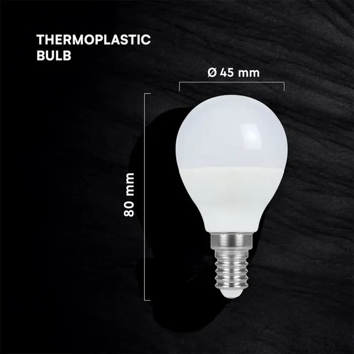 lampadina led v-tac vt-270 e14 p45 6,5w 6500k chip cree - dettaglio 3