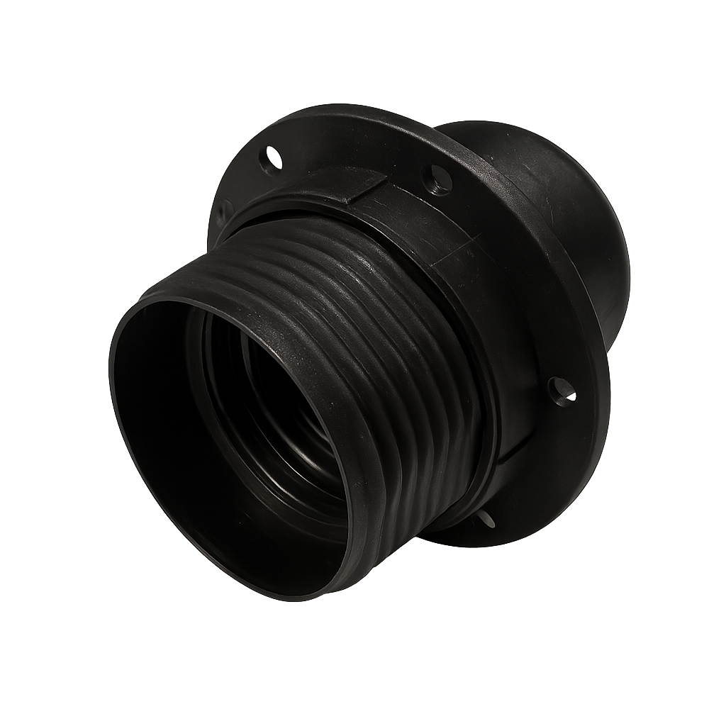 portalampada termoplastico e27 nero extrastar semifilettato