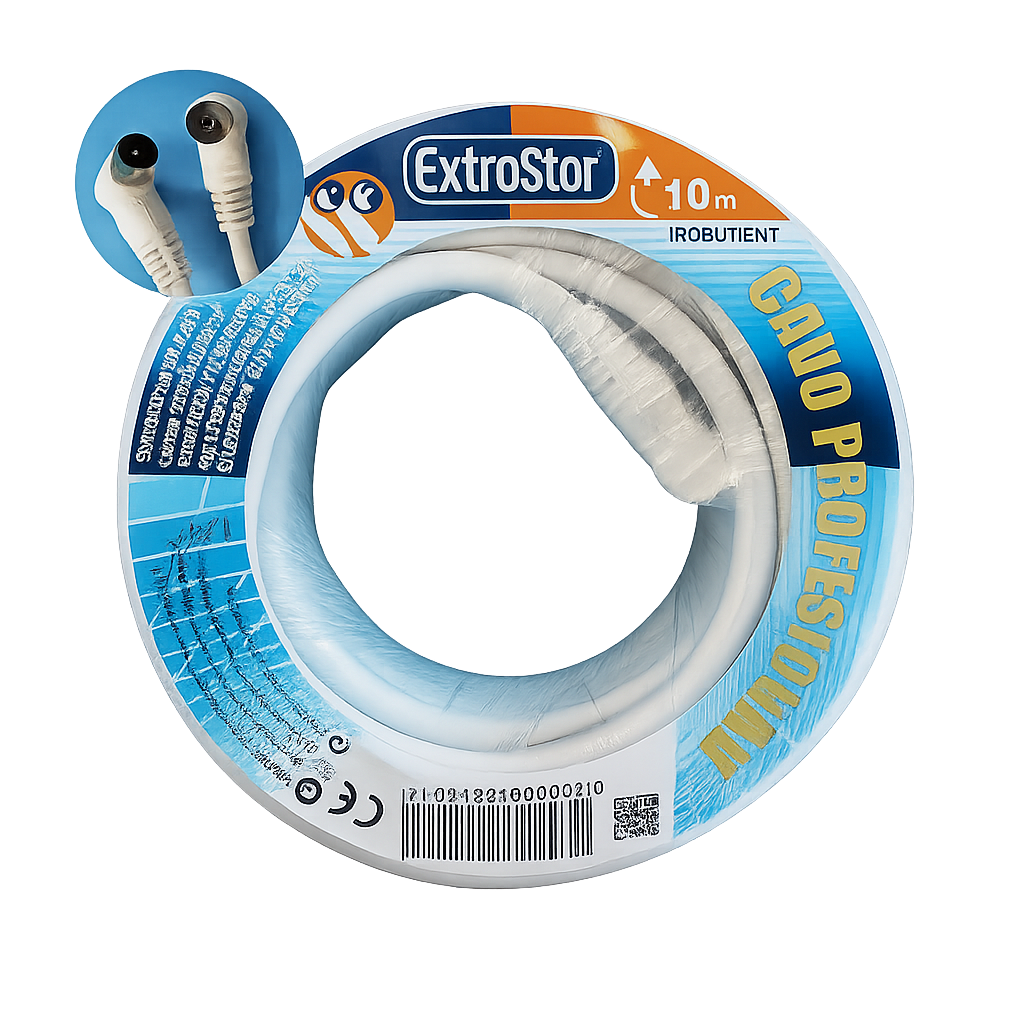 prolunga antenna tv extrastar 10 m con connettori angolati