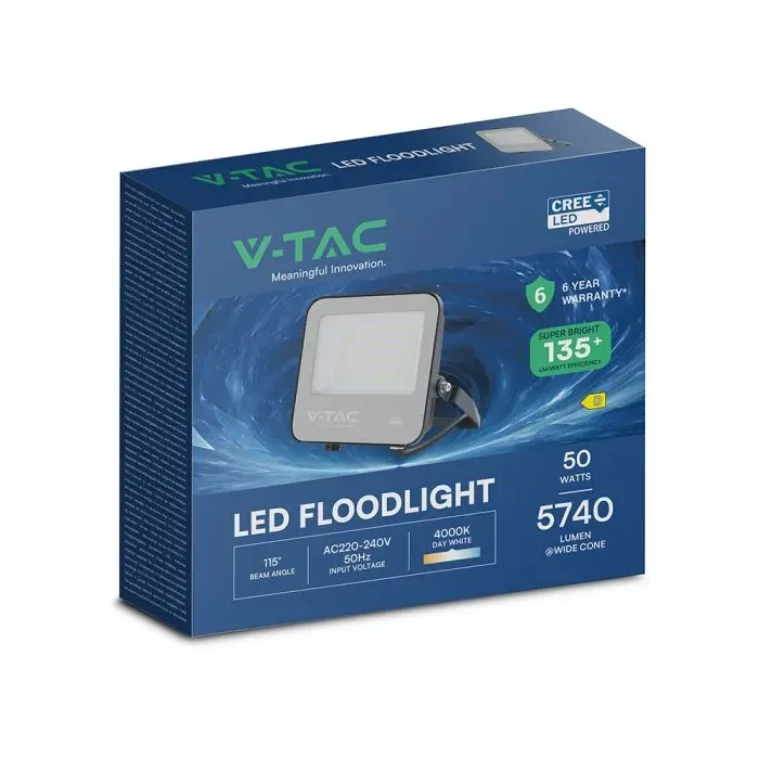 faro led v-tac vt-4455 50w 4000k ip65 chip cree - dettaglio 2
