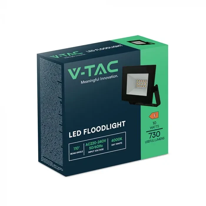 faro led v-tac vt-44012 10w nero 4000k ip65 - dettaglio 2