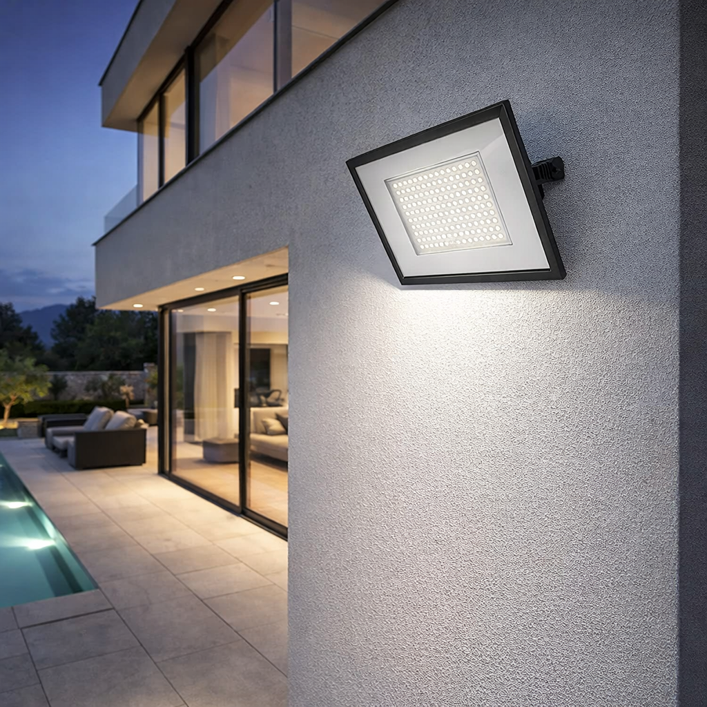 faro led da esterno v-tac vt-44208 200w 4000k ip65 nero