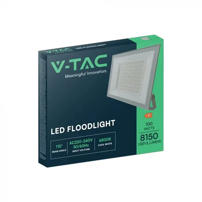 faro led da esterno v-tac vt-44109 100w 3000k ip65 nero - dettaglio 2