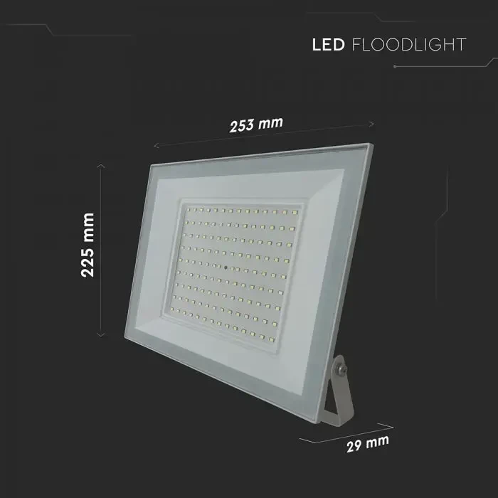 faro led da esterno v-tac vt-44109 100w 3000k ip65 nero - dettaglio 3