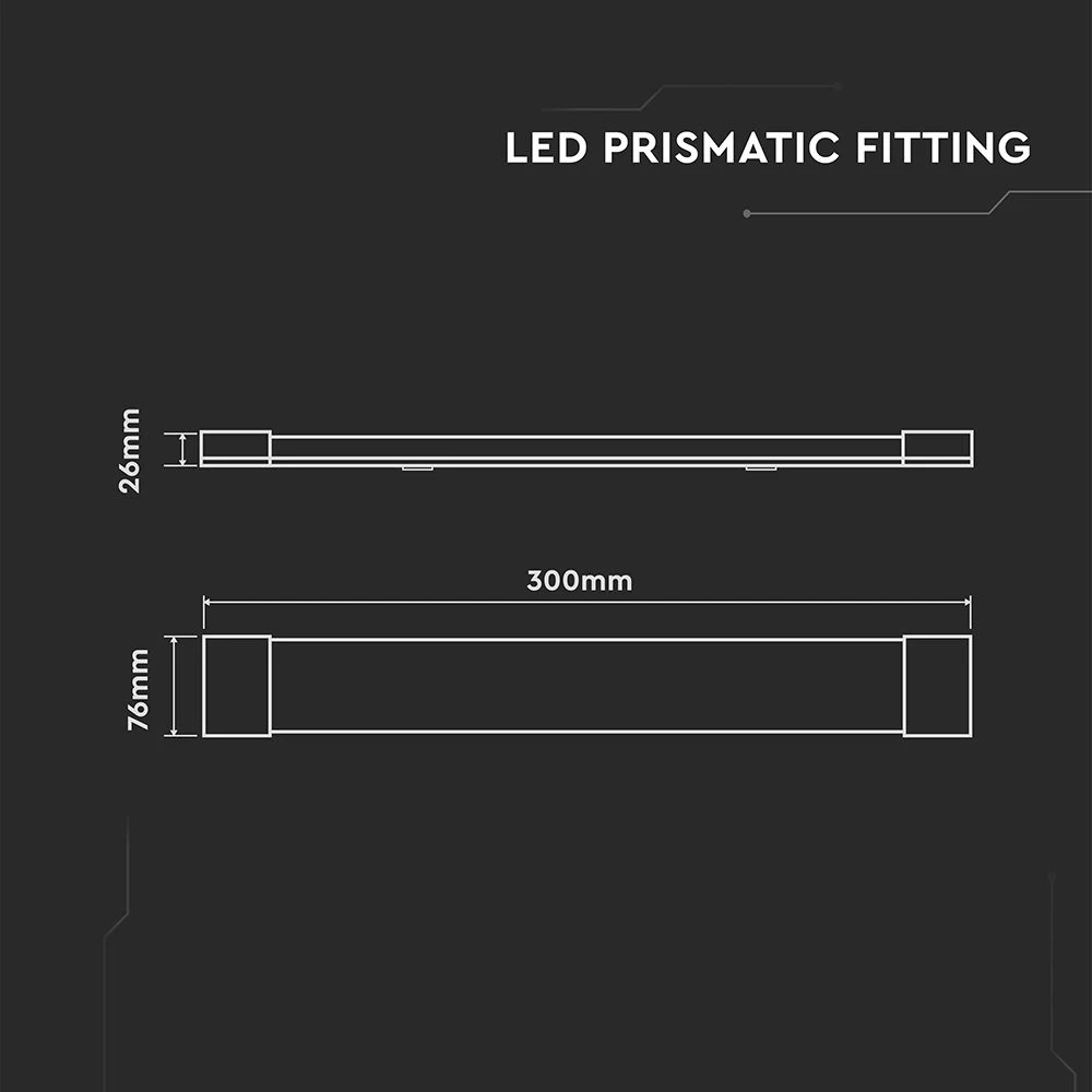 plafoniera led prismatica v-tac vt-8310 10w 4000k 30 cm - dettaglio 3