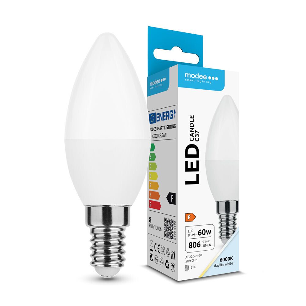 lampadina led candela modee c37 e14 8,5w 6000k 806 lm - dettaglio 2